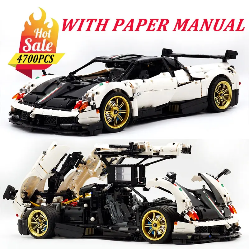 

MOC-142670 Technical White Super Sprots Car Model Limited Edition Building Blocks Brick DIY Luxury Crafted And Imaginative