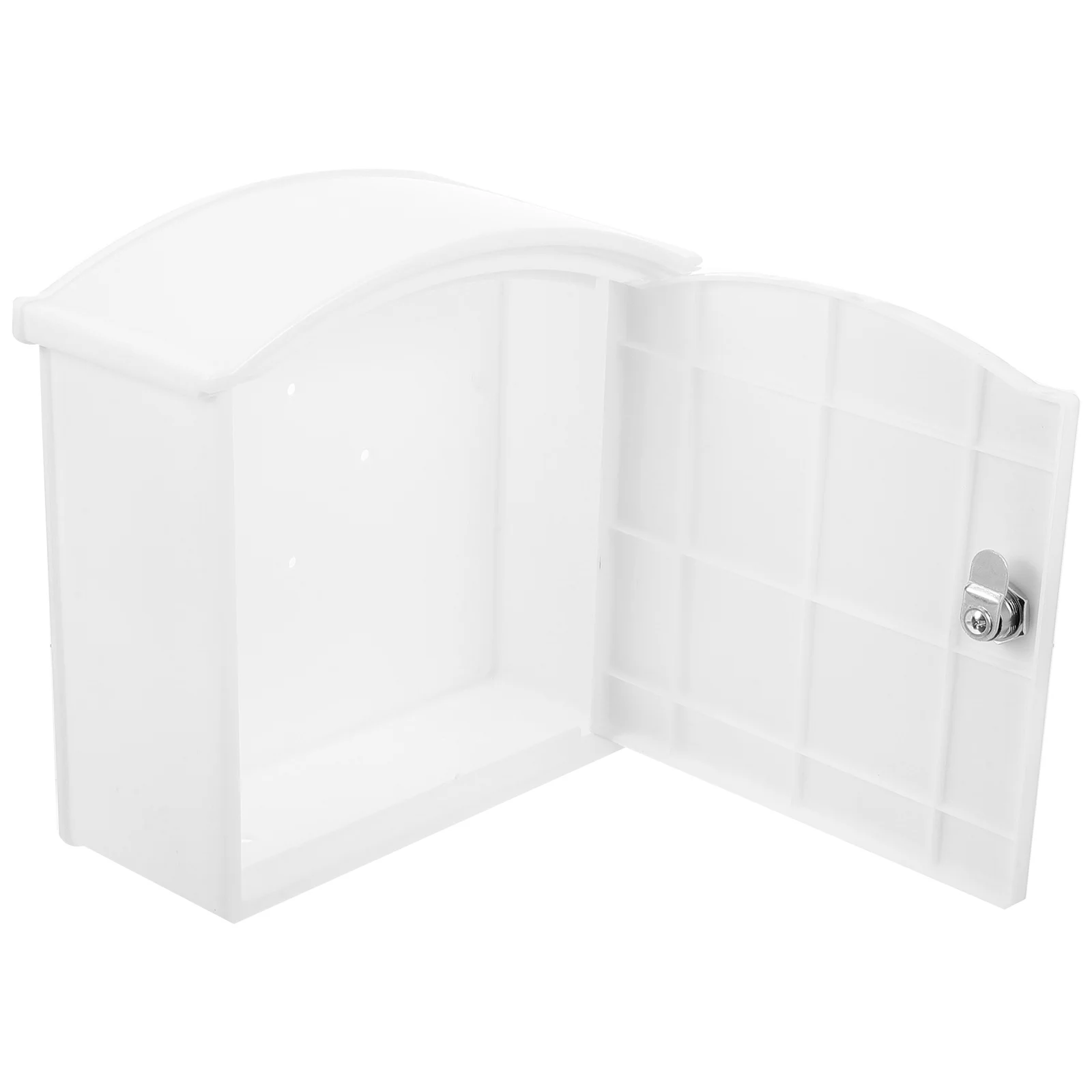 

Plastic Box Sealed Storage ganizer Lockable White Wall Mounted Plastic Outdoor Mailbox Compact Space Saving