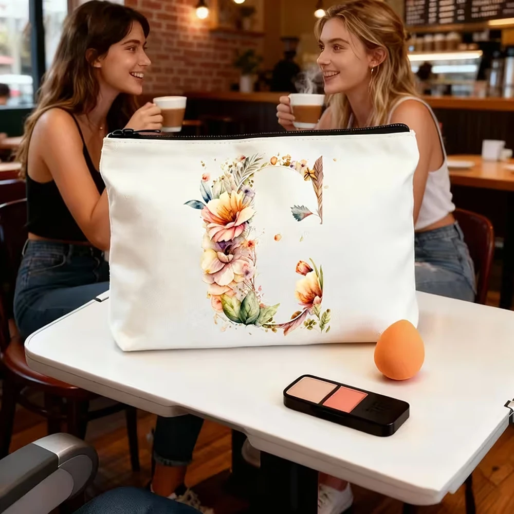Letter Floral Bags, Letter Makeup Bags, Clutch Bags, Toiletry Bags, Pencil Cases, Gift Bags, Suitable for Mothers, Daughters, Best Friends, Teachers, a Must-Have for Graduation Season and Holidays