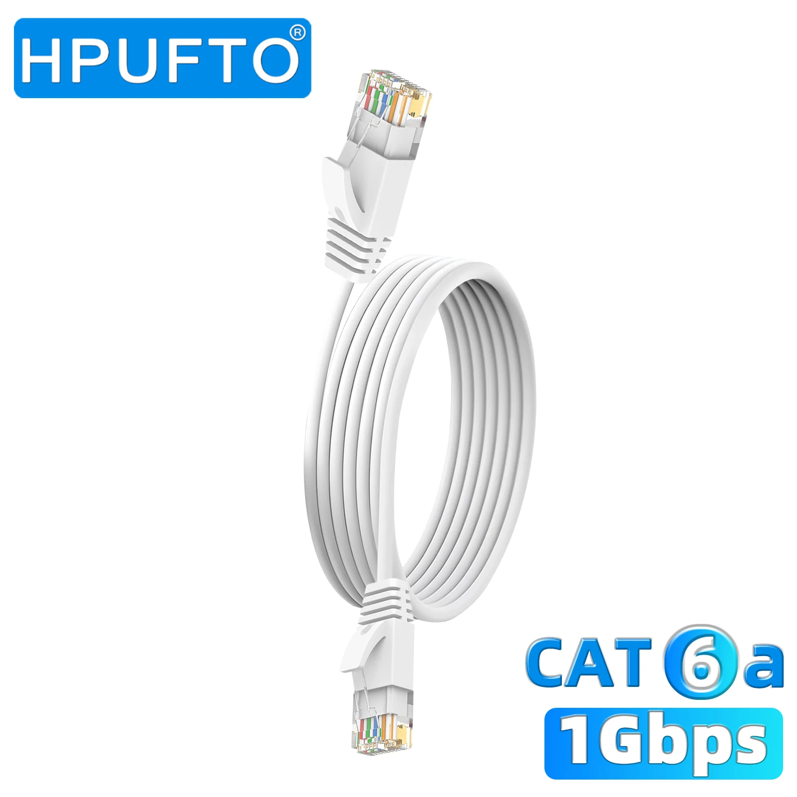 CAT6A Slim Cable InstallerParts Ethernet Cable UTP Booted 0.1m~- White - Professional Series - 10Gigabit/Sec Network/High Speed
