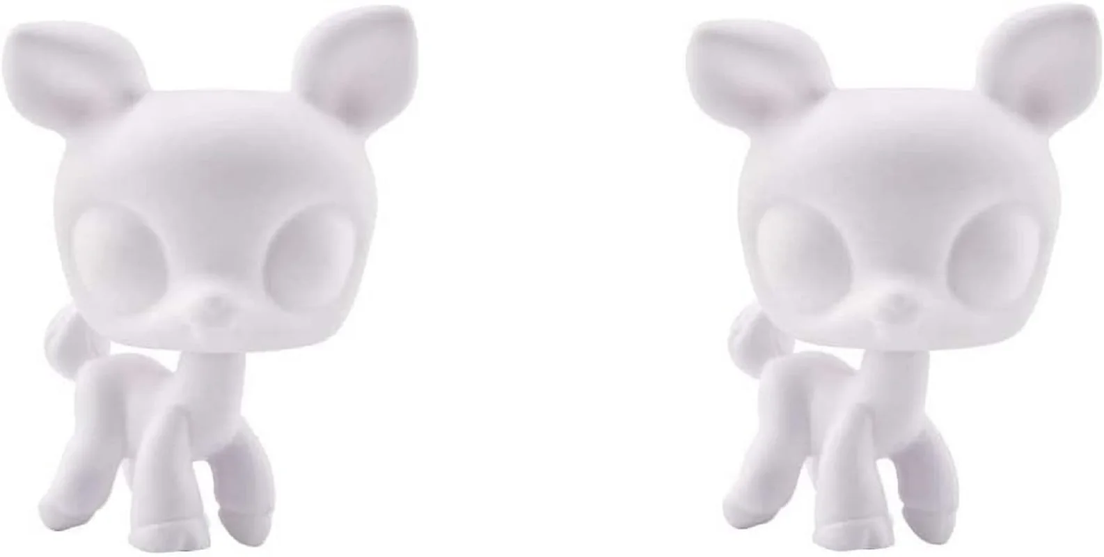 2 pièces lps Minilpsshop Base blanche jouet pour animaux de compagnie cheveux courts chat Wolfcat Collie grand danois teckel Husky cerf Figure enfants cadeau