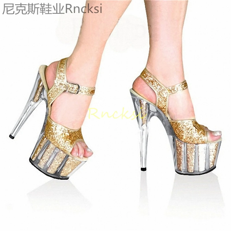 

17cm Word with fashion high heels, stilettos, sandals, sandals, women's new fashion summer sandals