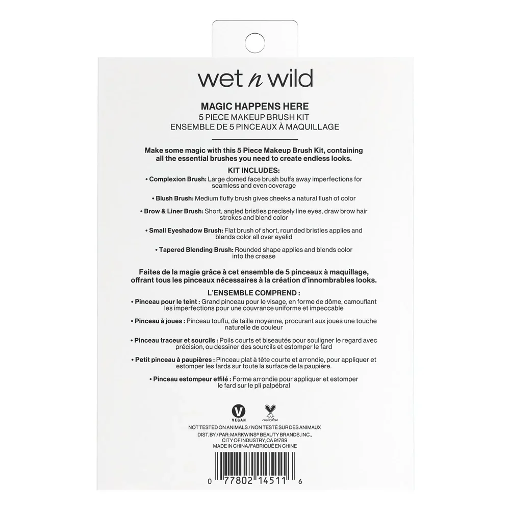 Профессиональный набор кистей для макияжа из 5 предметов, румяна, подводка для бровей, маленькие тени для век, конические растушевки, прецизионные синтетические кисти из двойного волокна