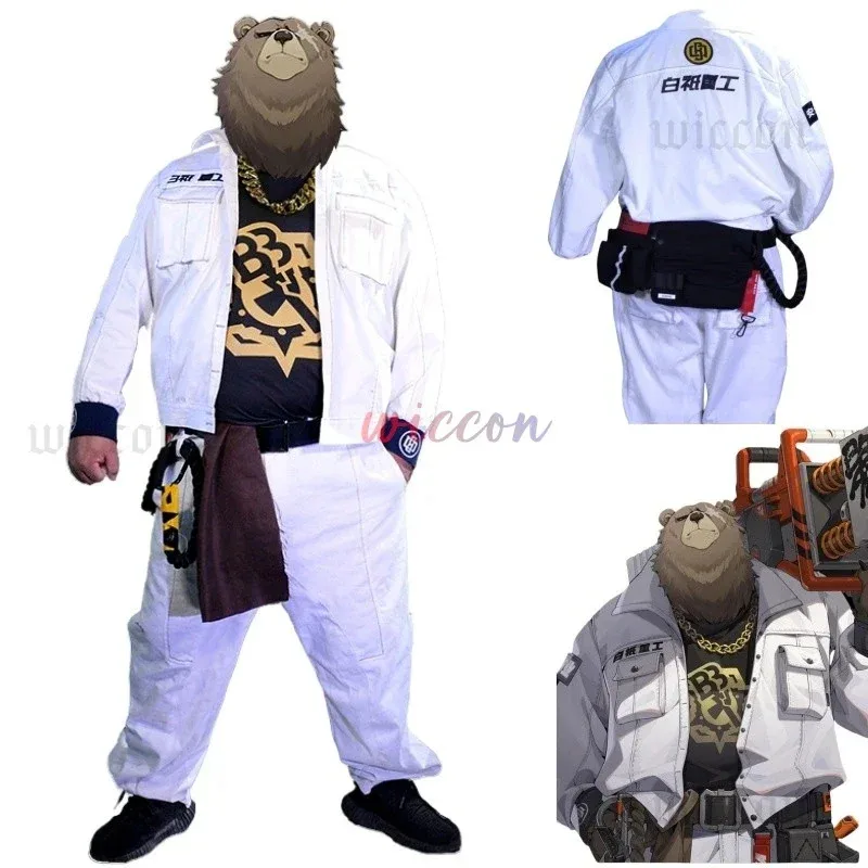 

FC6Game Zenless Zone Zero Ben Bigger Cosplay Costume Men White Coat Jacket Worksuit Ben Bigger Cosplay Plus Size Halloween @FC8！
