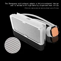 MANMU White Liquid CPU Cooler 240 Addressable RGB & PWM Pump & Fans TDP AIO Water Cooler W/Controller 2
