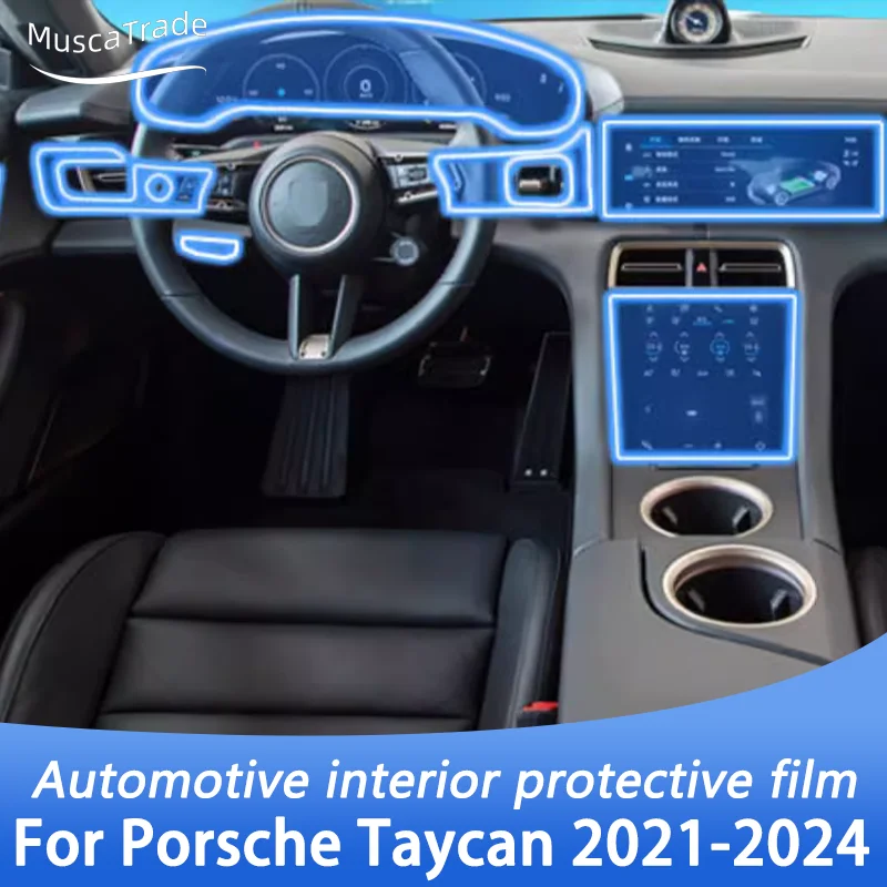 

Панель редуктора для PORSCHE Taycan 2023-2024, экран навигации, Автомобильный интерьер, наклейка против царапин