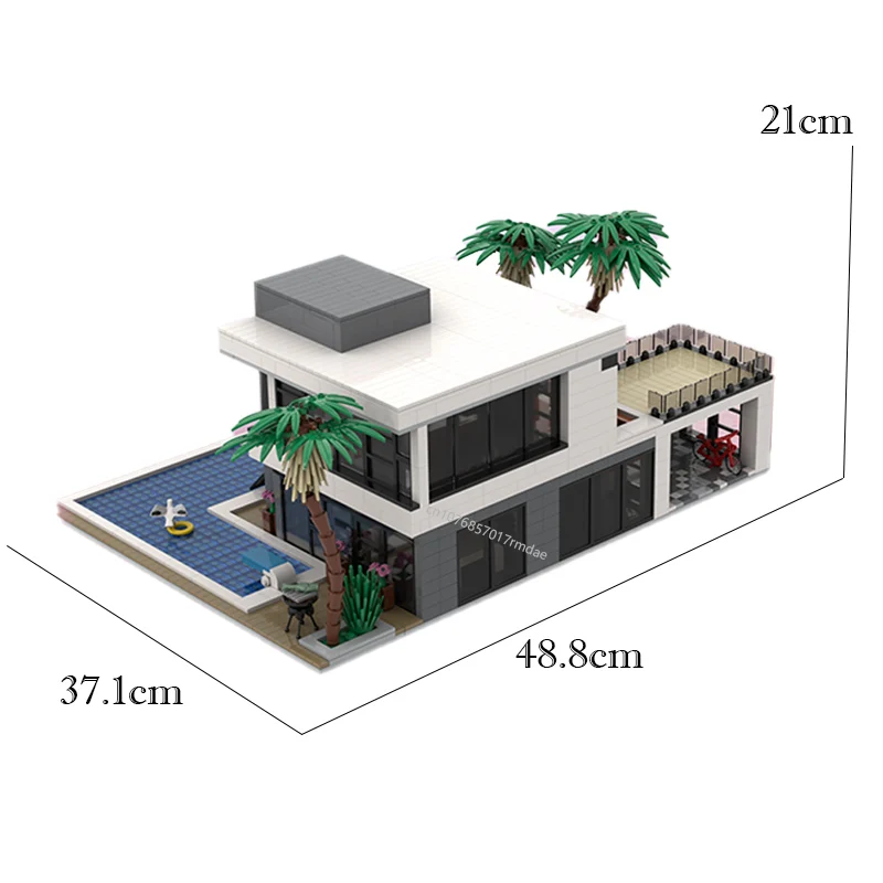 도시 핫 셀러 스트리트 뷰 MOC 모듈러, 모던 커스텀 하우스 빌딩, DIY 창의적인 아이디어, 어린이 장난감, 생일 선물 블록, 3156 개