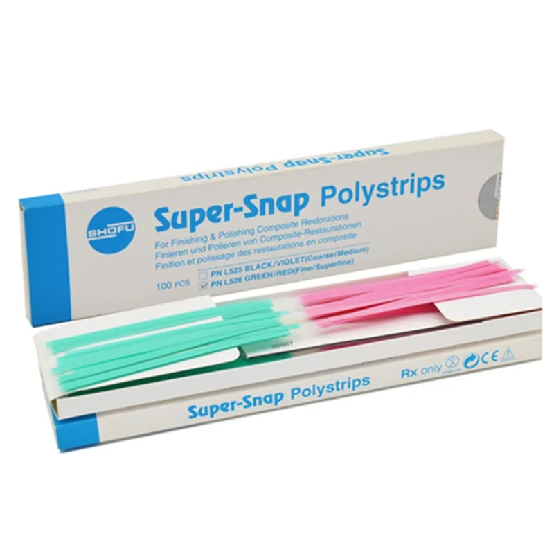 SHOFU Dental Finishing Polishing Strips Super-Snap Polystrips L525  SHOHU Dental Polishing Strips 100PCS/BOX