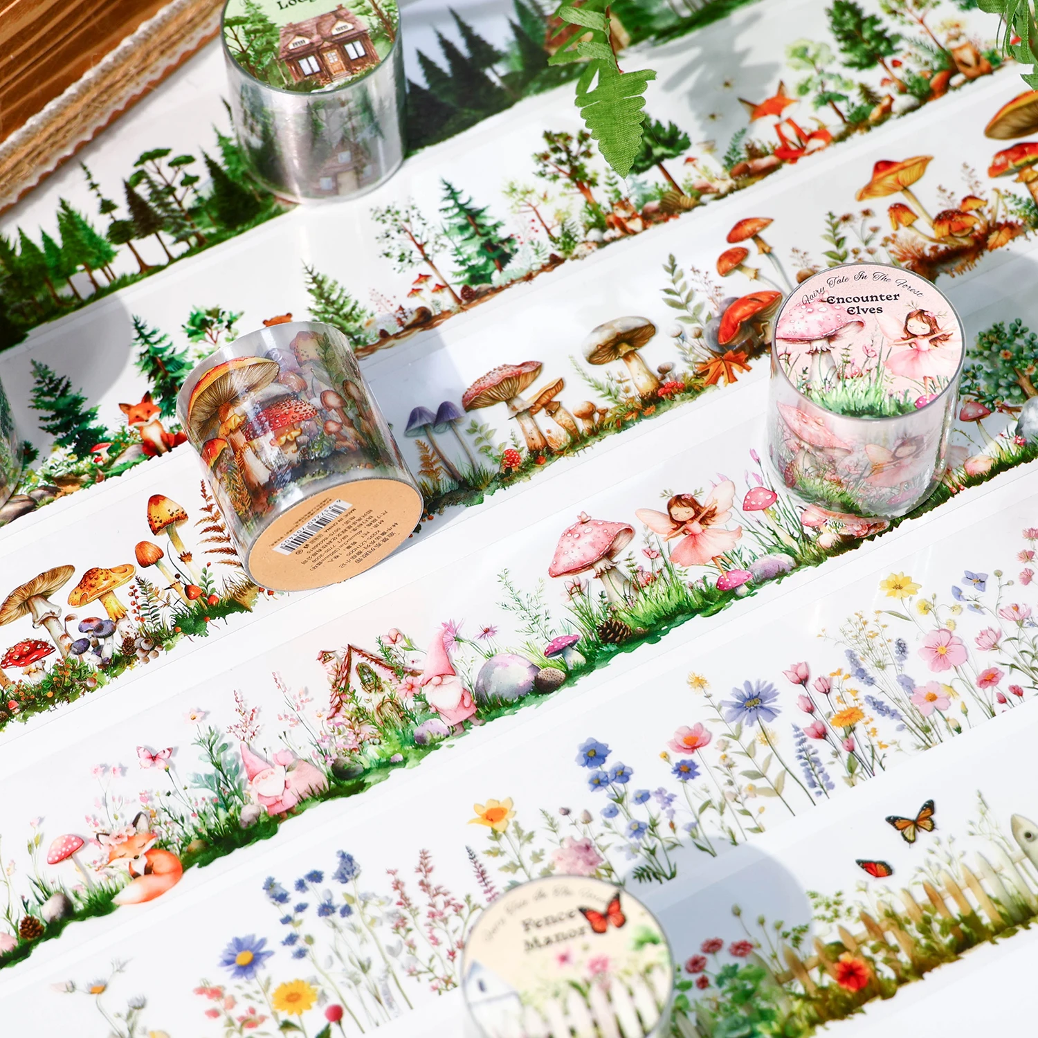 

12PCS/LOT Fairy Tales in the Forest Series decorative PET tape