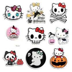 10 Pcs /Lot Mini Sanrio Happy Halloween Hello Kitty Pumpkin Planar Resin Flatbacks Cabochons For DIY Material Hairbow Centers