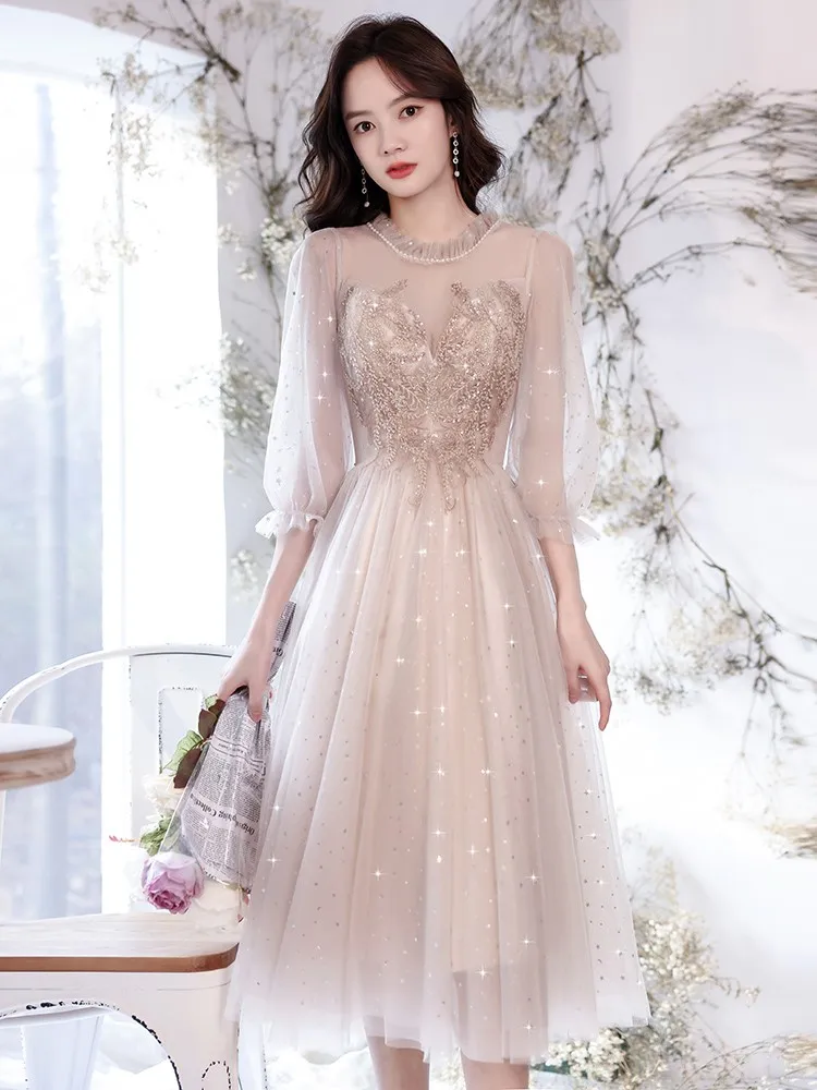 ชุดเดรสผ้าทูลหรูหราเบาสําหรับผู้ใหญ่แบบใหม่สําหรับพิธีกรวันเกิด