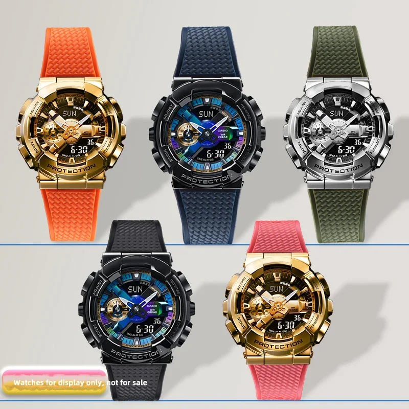 Suitable for CASIO GSHOCK Steel Heart Small Steel Cannon GM110 Waterproof Sports Rubber Watch with Chain for Men 16mm