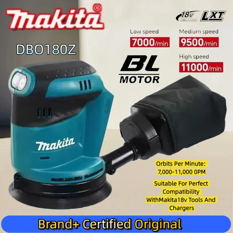 makita-dbo180z-rechargeable-disc-brushless-random-orbital-sander-woodworking-sanding-putty-polishing-bare-tool