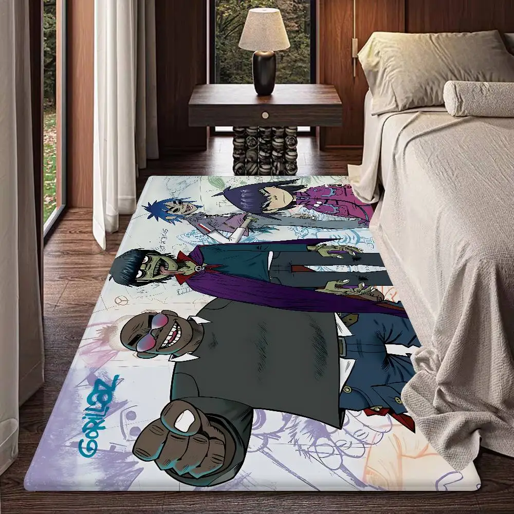Music Cool Band G-Gorillaz Floor Mat Non-Slip Laundry Room Mat Laundry Decor Balcony Child Living Room Bedside Mats