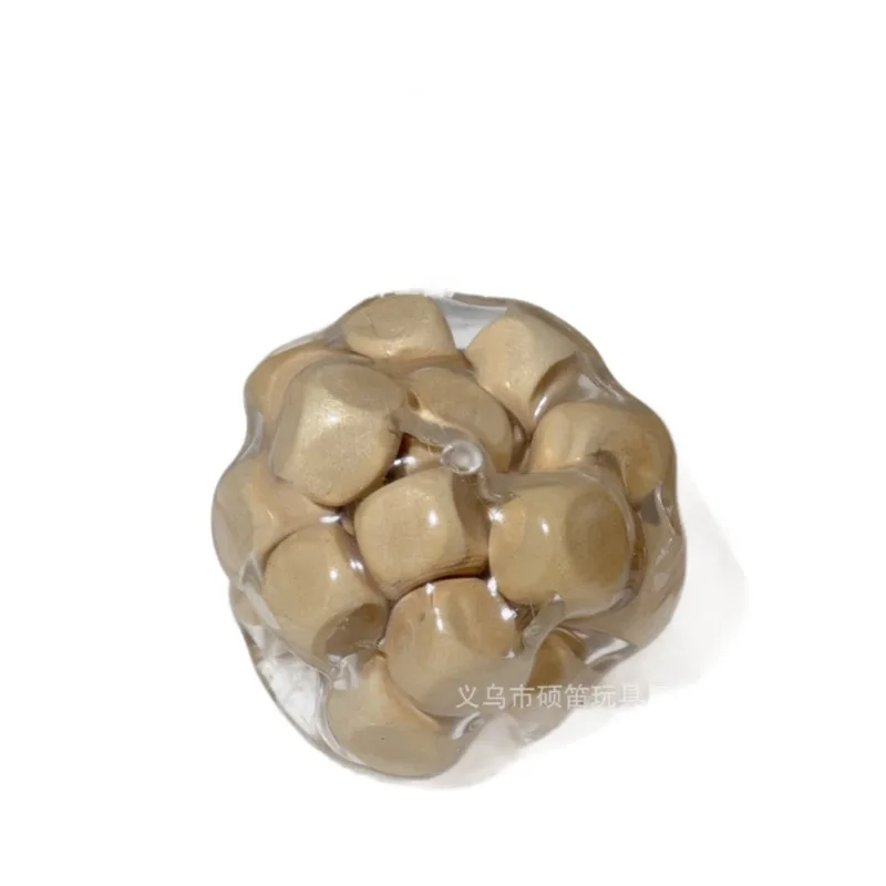 Squishy WOOD Stress Handmade Ball Sensory Toys for Adults Kids, Anxiety Relief Fidget Toys, Squeeze Balls for ADHD Autism Focus