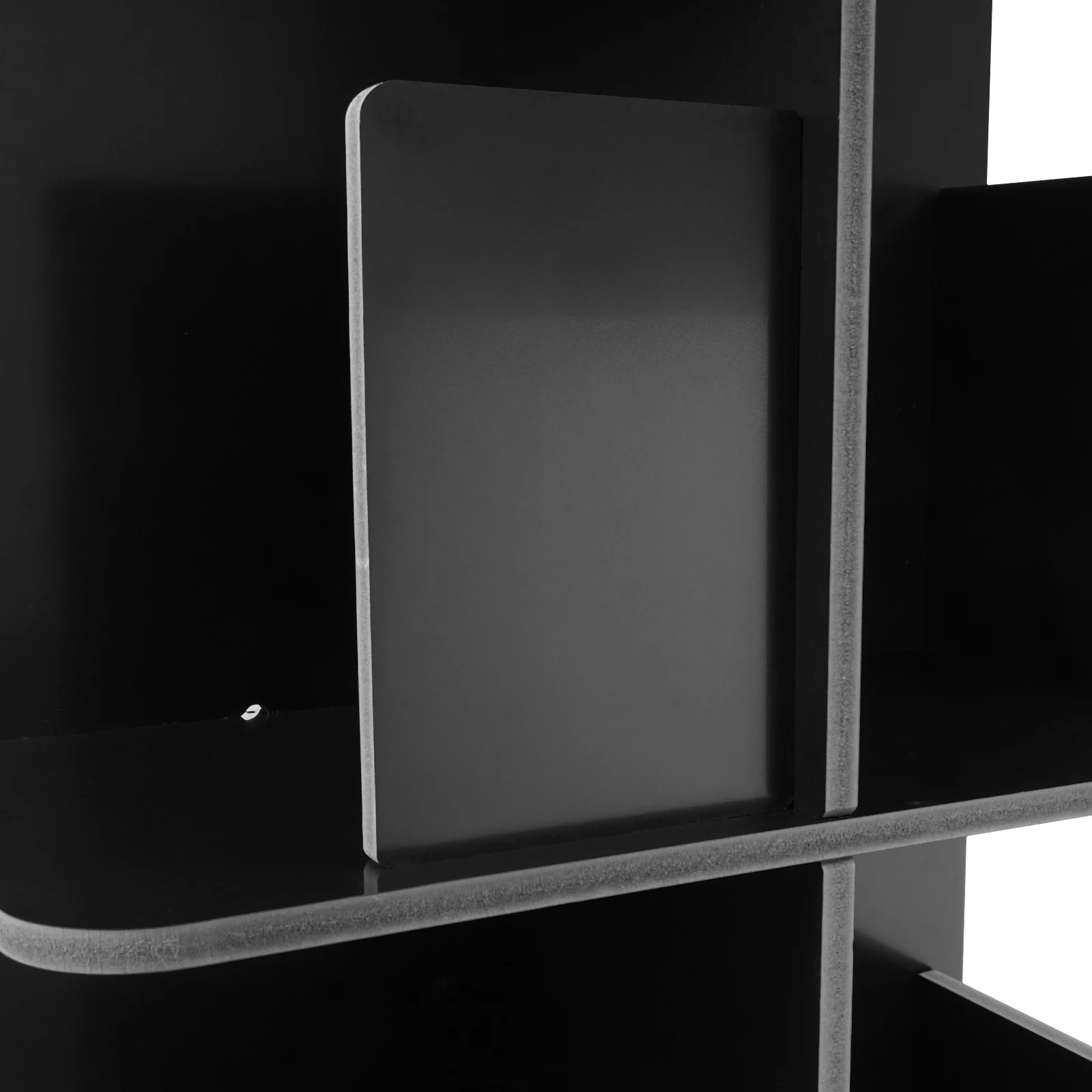 3 Tier Vertical Bookcase, 360° Rotatable Small Corner Bookcase for Bedroom Study Room Office