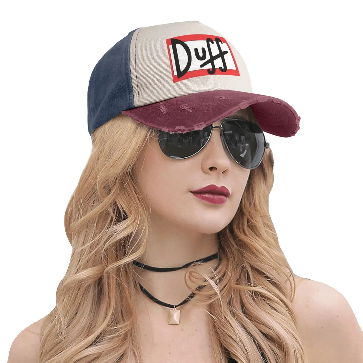 Casual Duff Beer Logo Baseball Cap Unisex Distressed Denim Snapback Hat Outdoor All Seasons Travel Caps Hat