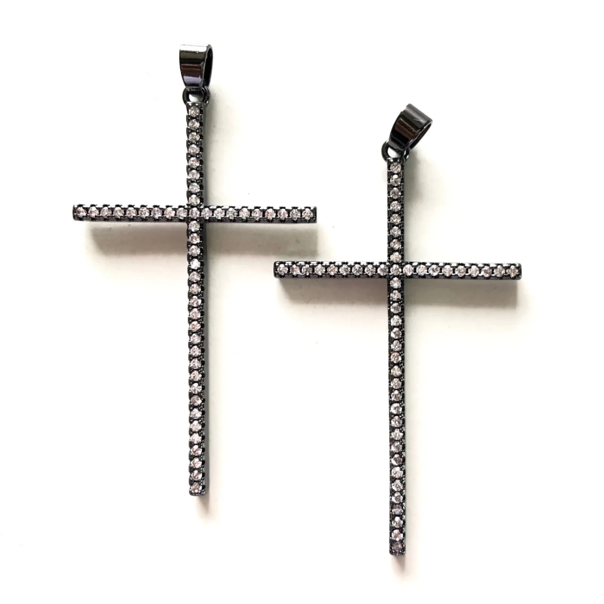 5pcs Religious Cross Pendants for Women Bracelets Men Necklace Making Gold-Plated Micro Pave Exquisite Charm Jewelry Accessories