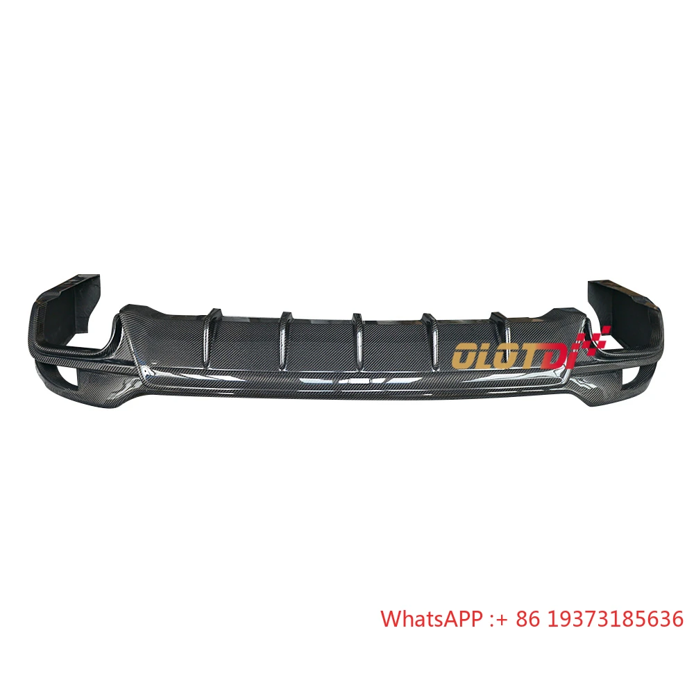 AG Style Carbon Fiber Rear Bumper Lip Fins Spoiler Winglet Splitter for Lexus F Sport 19-21