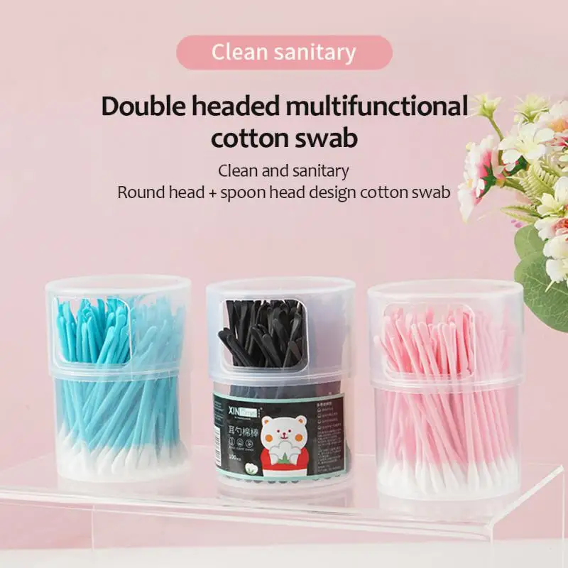 baby Cotton Swabs Baby Special Booger Shildren's Small head ear pick infants and newborns ultra-fine cotton swabs Makeup cotton