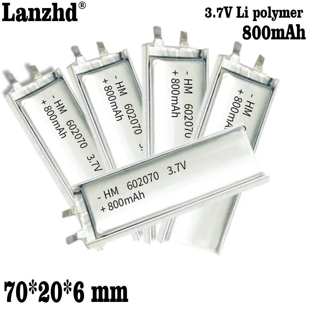 

1-12pcs 602070 LI Polymer Lithium Li-Po Rechargeable Battery For GPS DVD E-book Electric toothbrush Bluetooth speaker Tablet PC