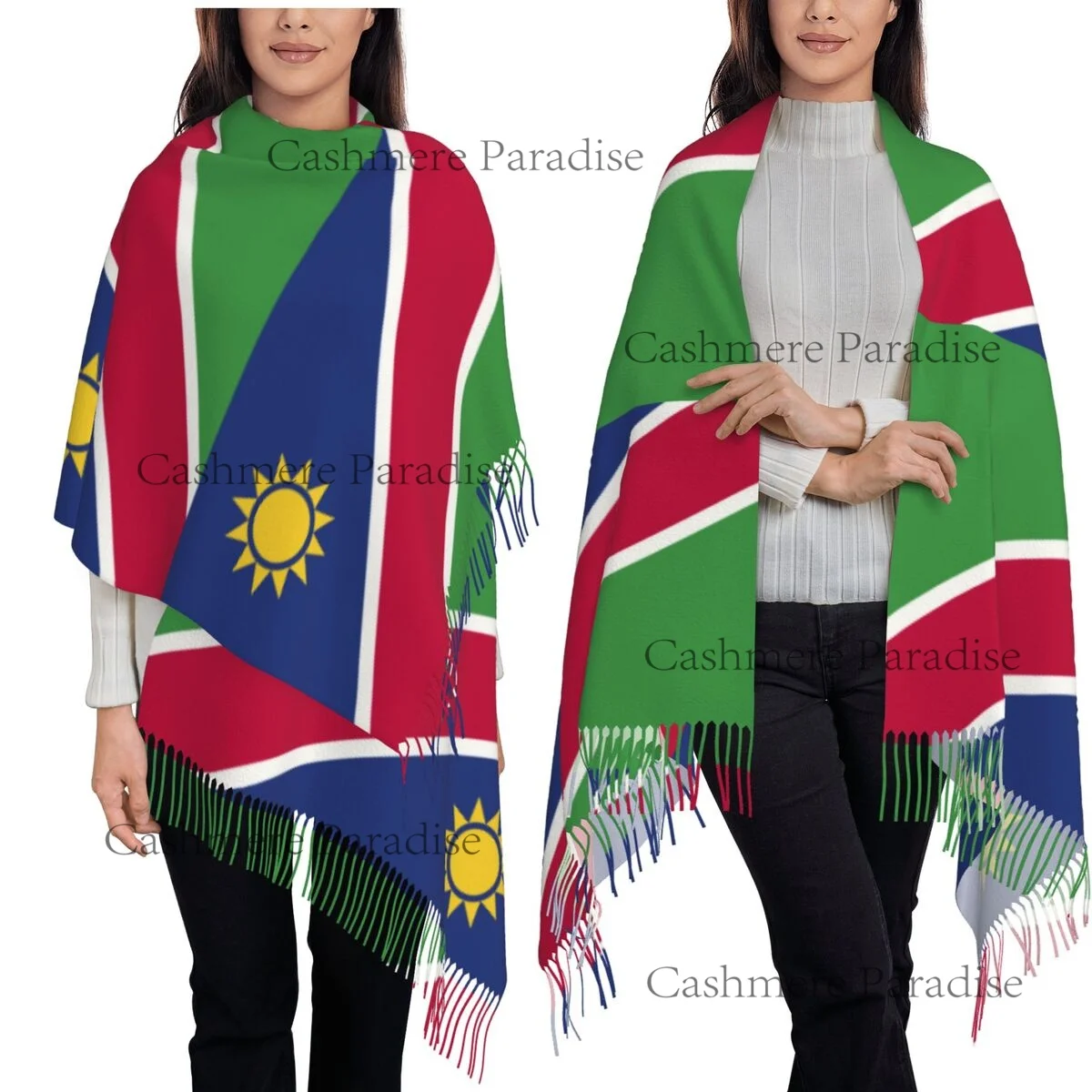 ナミビア国旗-レディース-暖かい冬用インフィニティスカーフ-スカーフ-秋と冬