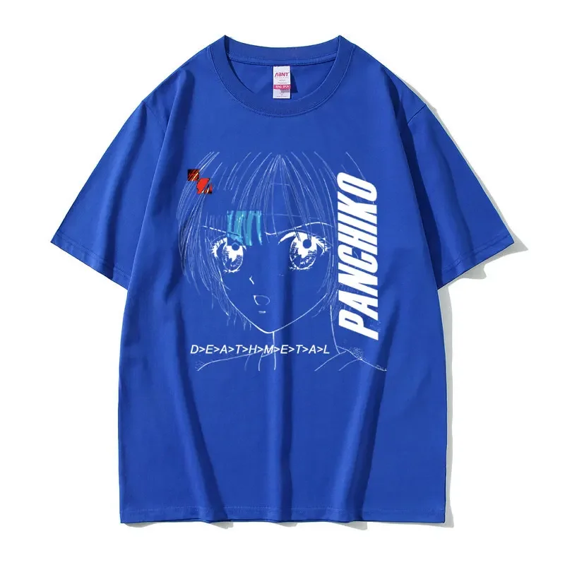 Dethmetal Panchiko Anime Grafik T-Shirt für Männer und Frauen Vintage Manga Kurzarm Y2K Japanischer Cartoon Streetwear Unisex Casual Tee – Detail 8
