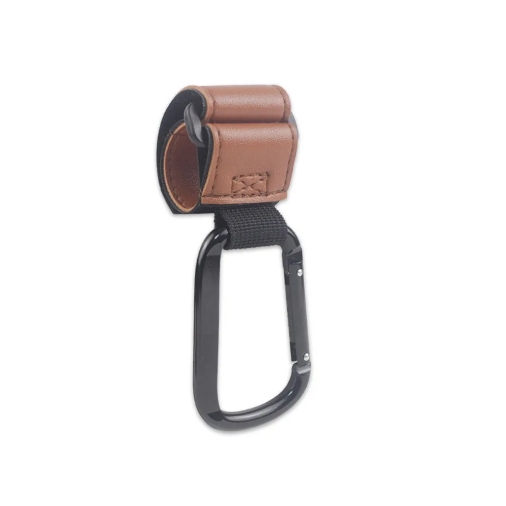 Universal Stroller Hooks Brown Carabiner Clips Ideal Stroller Accessories for Parents and Travelers