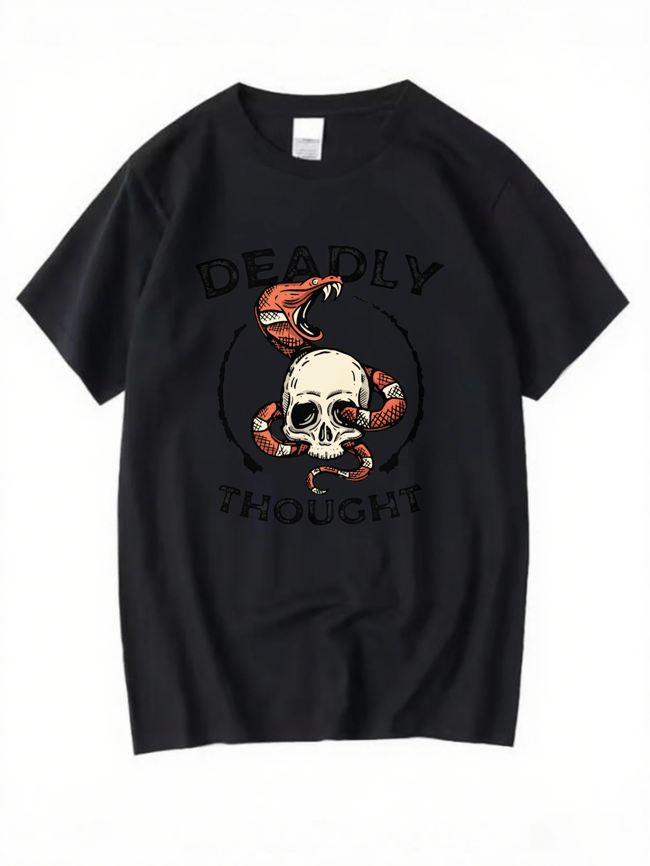 

Men's Vintage Skull & Guns T-Shirt Gothic Biker Style Casual Cotton Tees