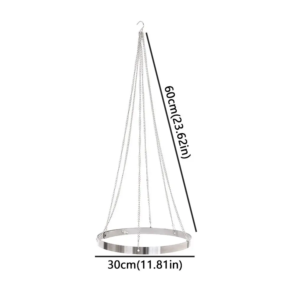 Metal Ceiling Drapes Hanging Hoop Kit Anti-Rust DIY Curtains Hanging Ring Bracket Detachable Chain Iron Art - view 6