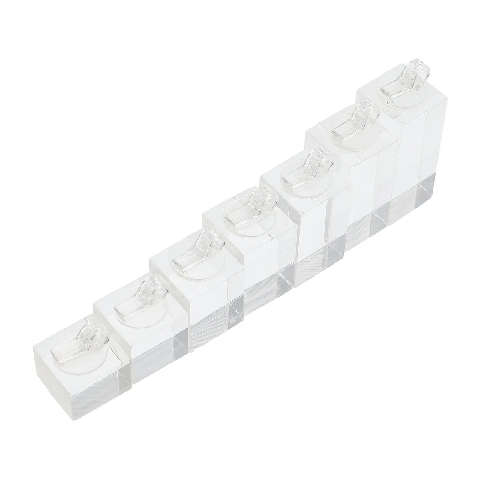 

7Pcs Transparent Acrylic Organizer Jewelry Display Stands Storage Holder for Showcases Trade Shows Home