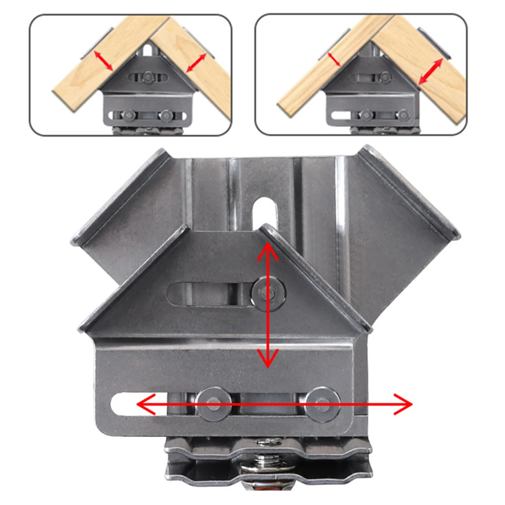 Heavy Duty 90° Carpenter Fixed Clip Clamp Locator Stainless Steel Corner Clamp Accurate Woodworking Grip Right Angle Steel Clamp