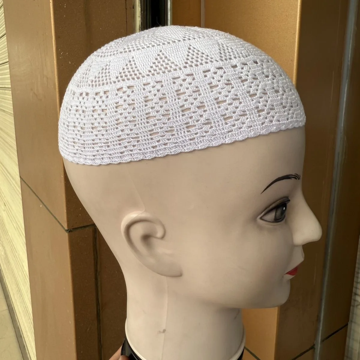 Muslim Caps For Men Clothing  Skull Prayer Hat Knitted Mesh Kufi Kippah Islamic Saudi Arabia Jewish Summer 0788 view 4