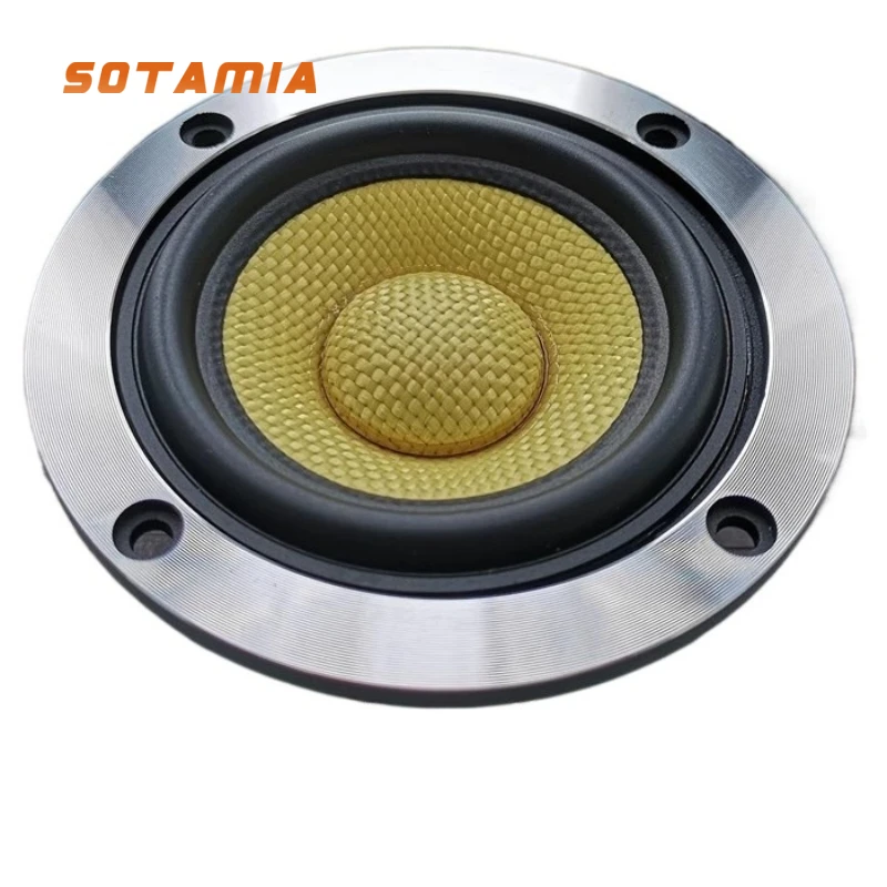 

SOTAMIA 1PCS 3 Inch Full Range Speaker 4 Ohms 20 Watts Carbon Glass Fiber Sound Basin Aluminum Basin Frame Home Car Speaker