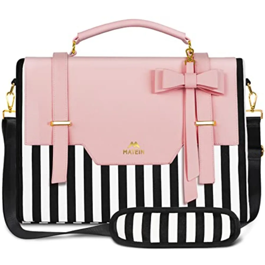 

Laptop Bag for Women, Cute Computer Briefcase Laptop Carrying Case, Lightweight Messenger Sleeves Shoulder Work Tote Bag with B