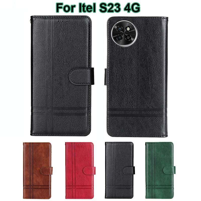 Original PU Leather Phone Case For ITEL S23 4G S665L Etui Wallet Coque Flip Cover For Capinha De Celular ITEL S23 4G Funda Shell