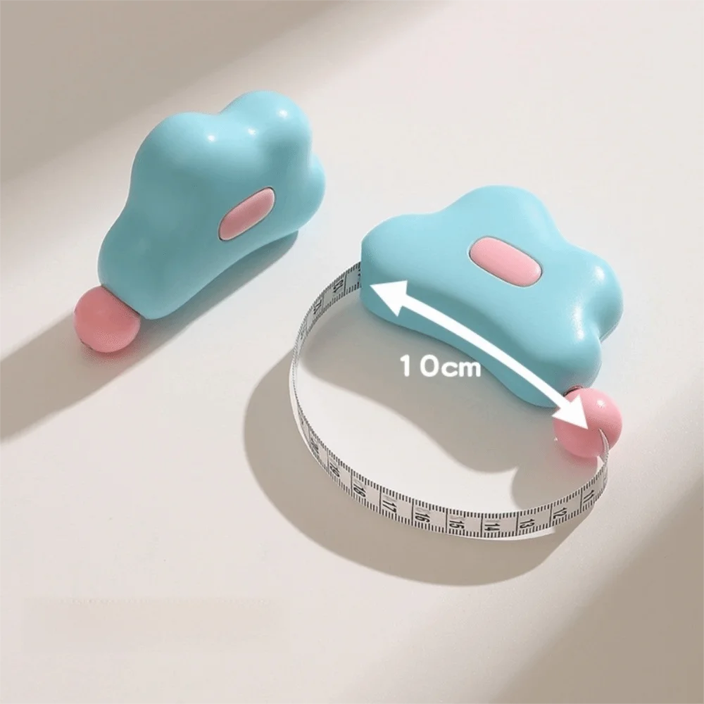 Cute 1.5m Tape Measure Cloud-shape Soft Body Measuring Tape Retractable Weight Loss Measurements Ruler Measuring Tool