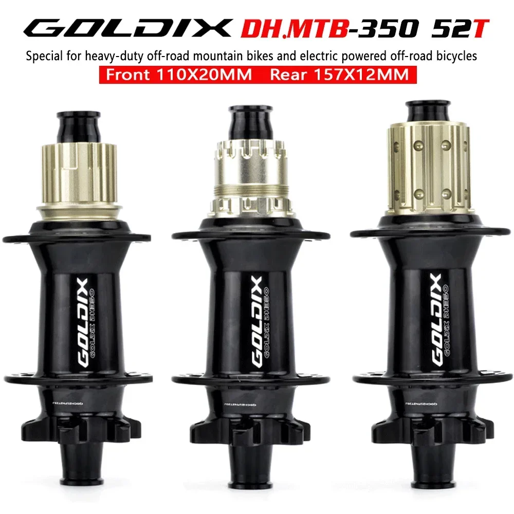 GOLDIX DH350 Downhill Mountain Bike Hub 6 Bolt Disc Brake Heavy MTB Hub Ratchet 52T 157x12 110x20 32H for Shimano HG MS Sram XD