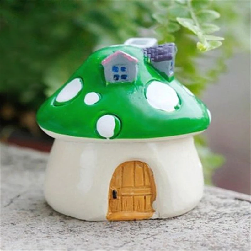 

4 Pcs Mushroom Houses Miniature Fairy Garden Accessories Plant Pot Decorations Mini Homes Terrariums Succulents Gardening