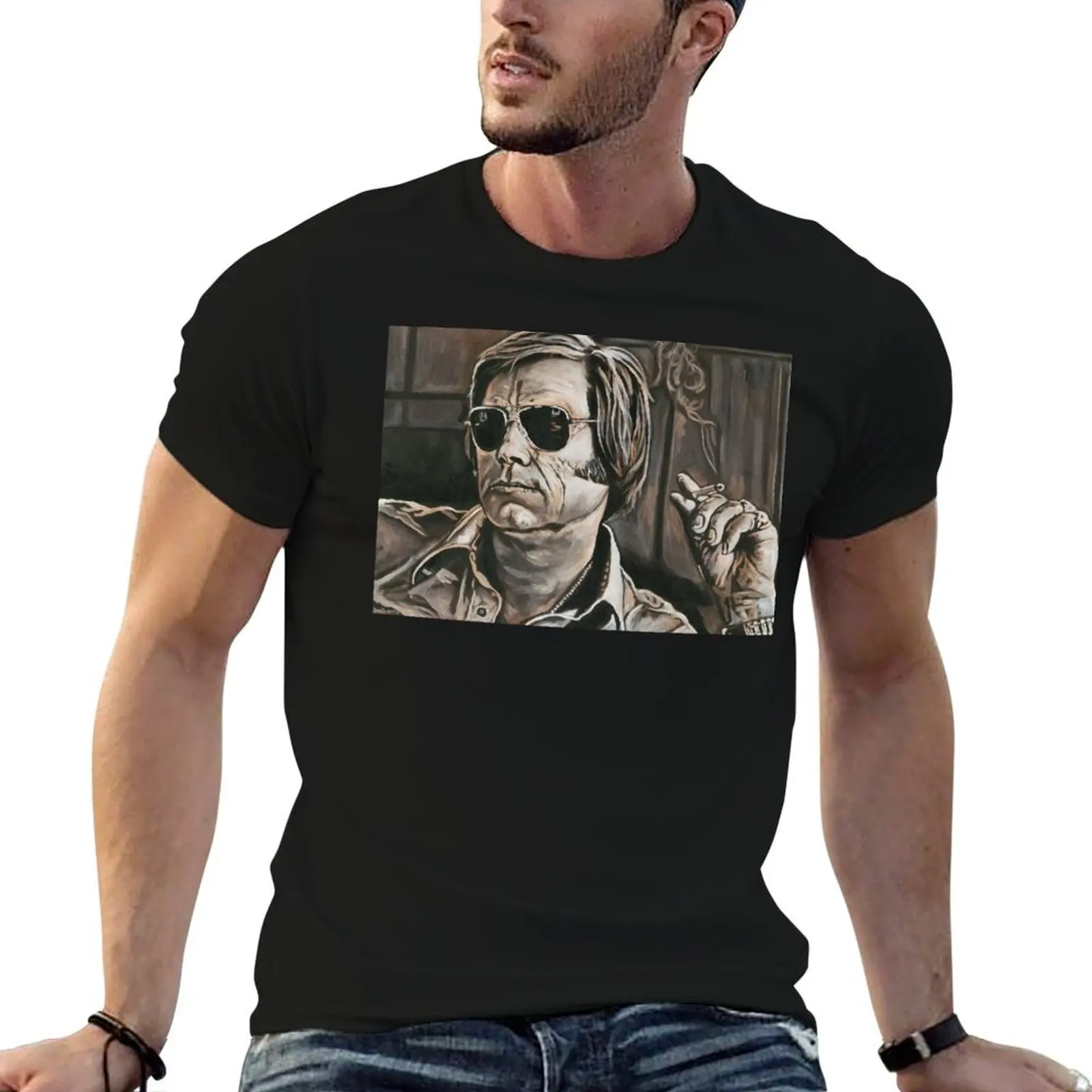 George Jones T-Shirt Large Size Casual Short Sleeve Top