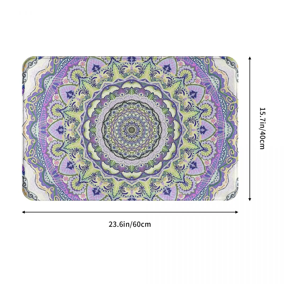 Mandala Deco Bath Carpet Purple Flower  Meditation Yoga Healing Zen Attitude Flannel Mat Welcome Doormat Floor Decoration Rug