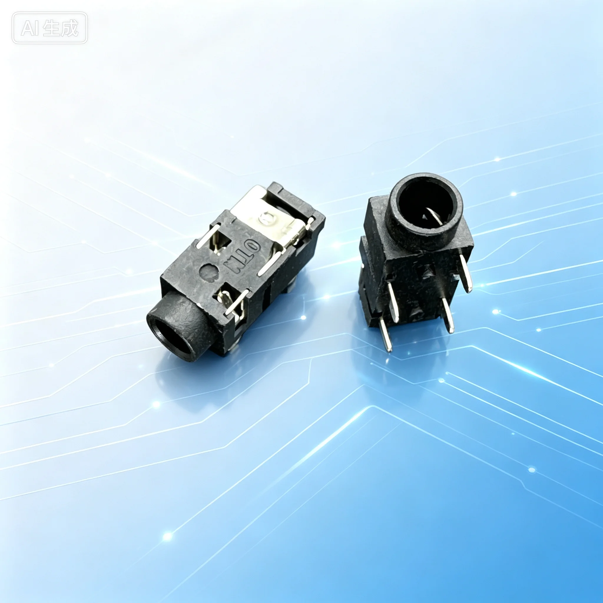 for OTM 3.5mm Audio Jack,4Pin Straight Headphone Socket Connector  100pcs