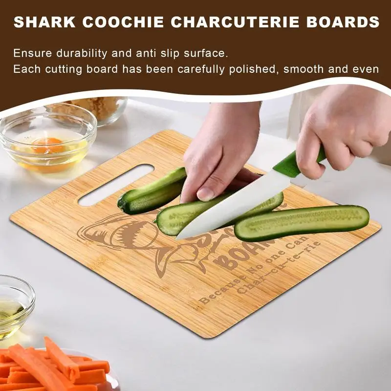 Shark Coochie Charcuterie Board Shark Coochie Kitchen Cutting Board Cheese Board Funny Cooking Board Bread Boards Chopping Board