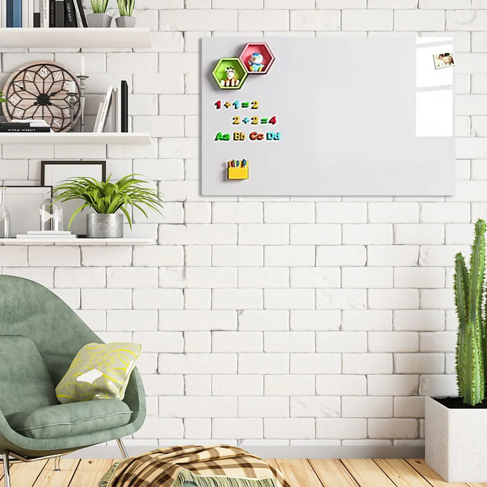 Magnetic White Board Sticker Removable Magnetic Dry Erase Whiteboard Erasable Surface for Teaching Training Office and Home Use