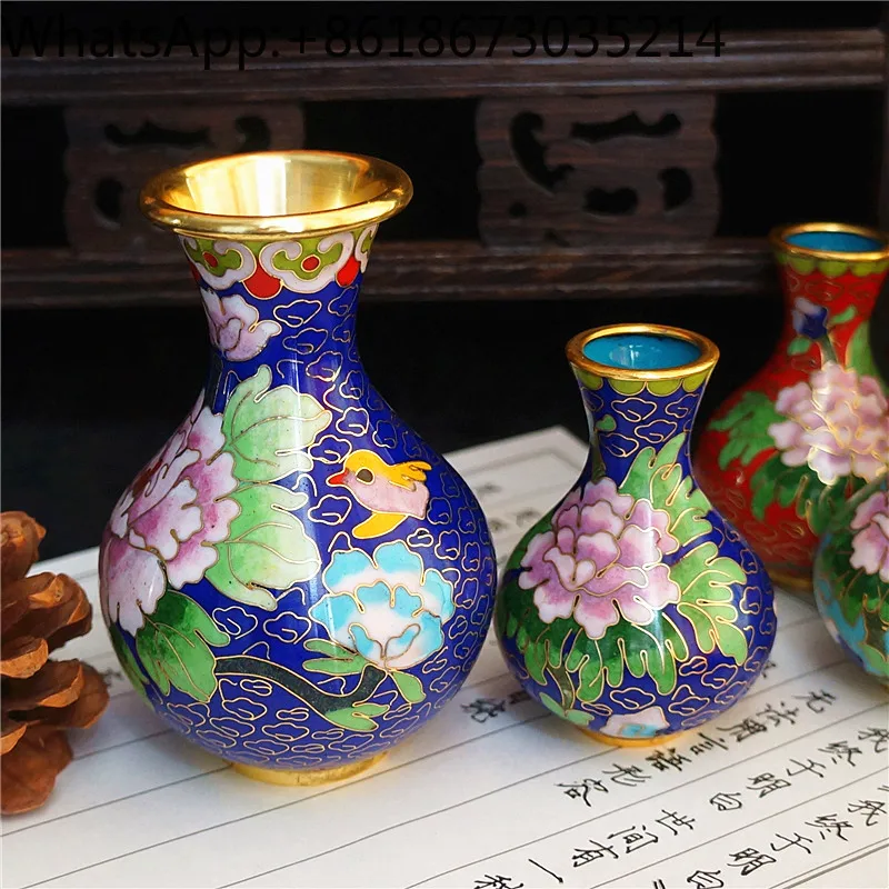 Jade Pot, Spring and Zhou Dynasties, Its Base, Copper Body, Twisted Wire Enamel Bottle, Decoration, Handicraft Gifts