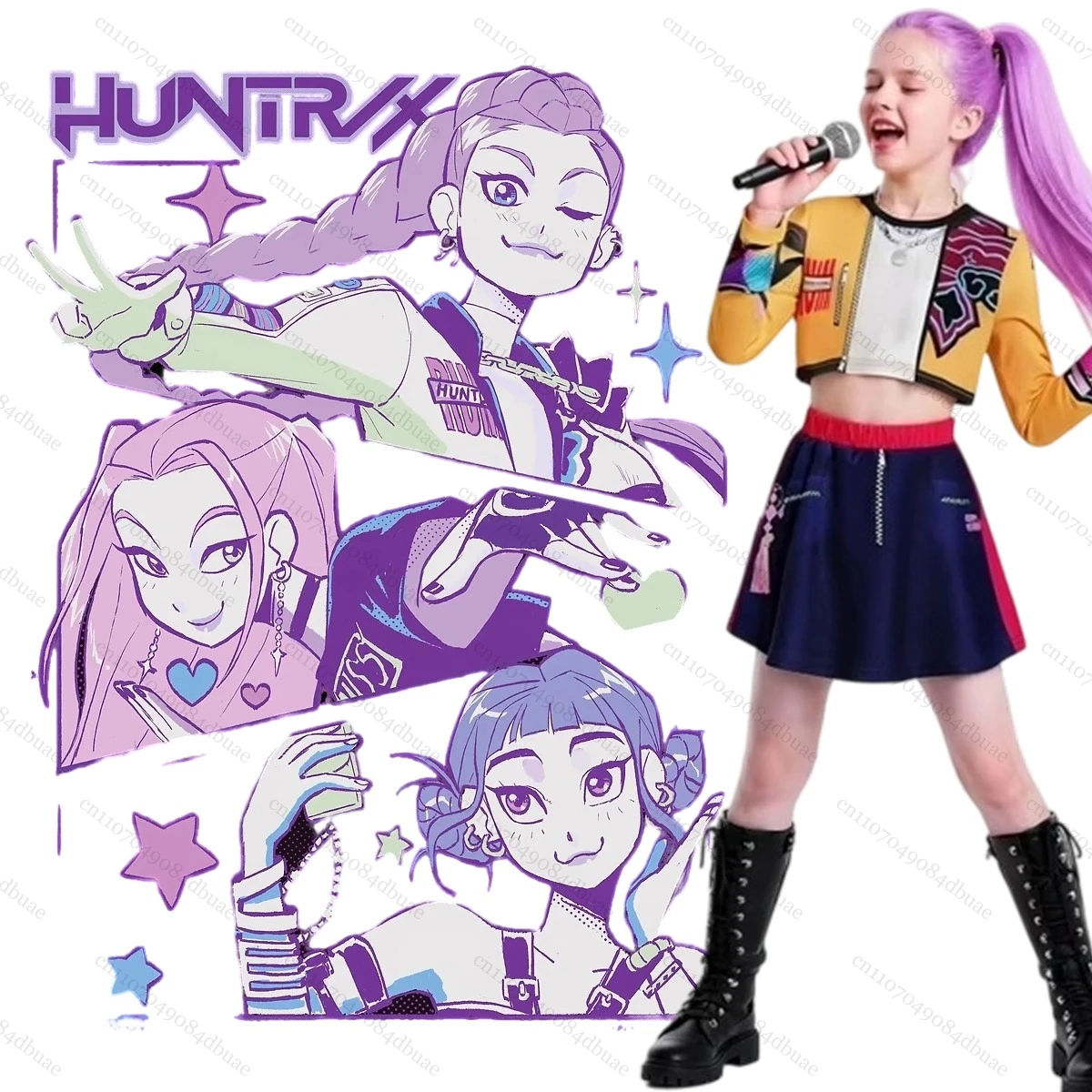 

Kpops Demon Costume Cute Stage Anime Cosplay for Girls Party Performance Halloween Outfits Birthday Gift Cosplay Costume