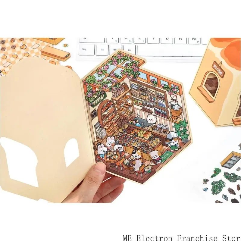 T5EA Sticker decorativa Sticker Sticker Taller Pegalina paisaje para artesanía