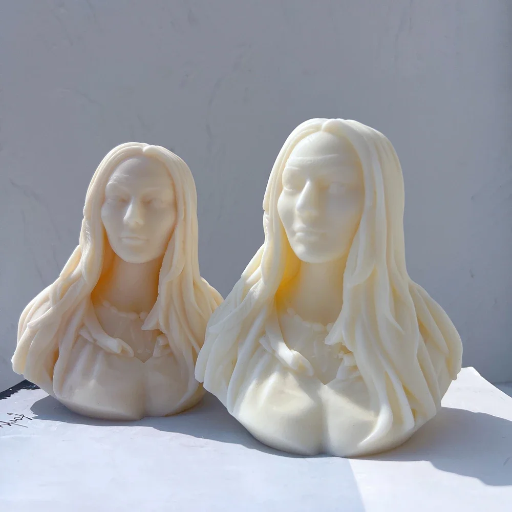 

Goddess Bust Silicone Molds Greek Art Woman Sculpture Wax Tool Female Statue Candle Mold