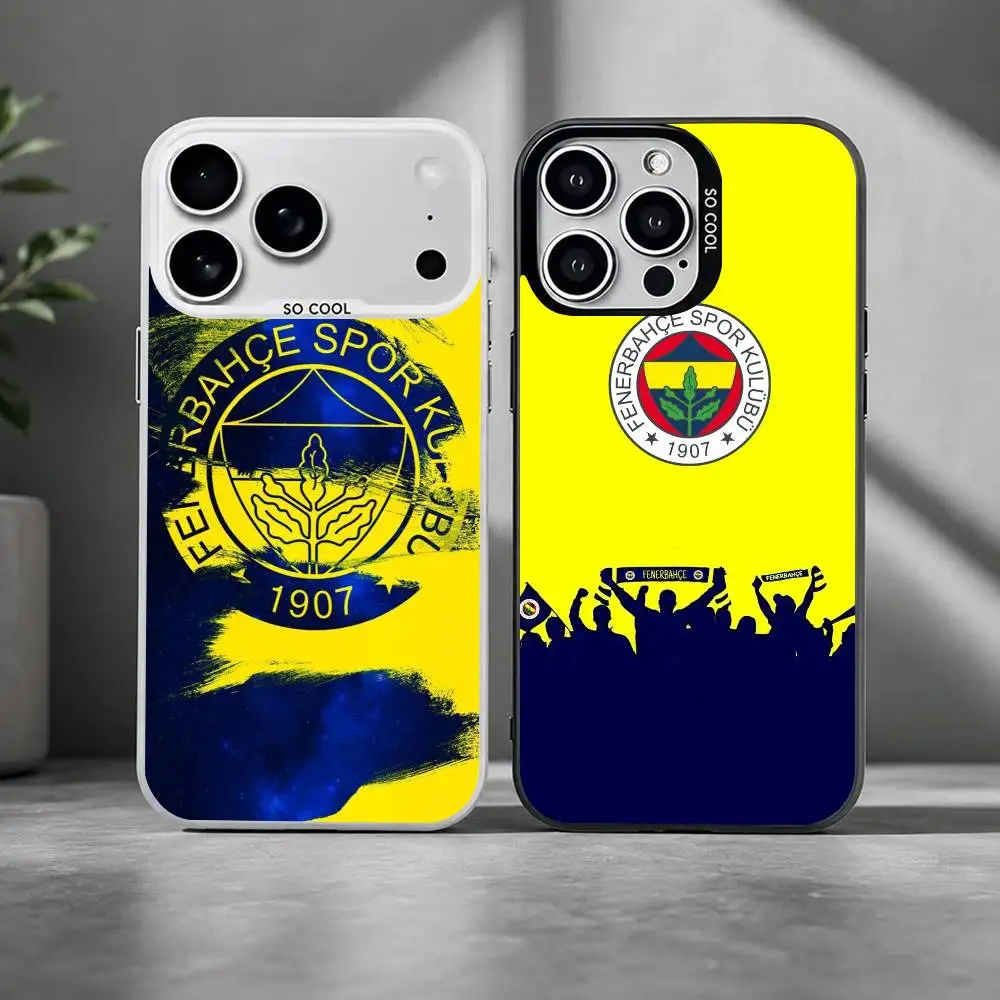 

T-Turkey F-Fenerbahce Phone Case For iPhone 17,16,15,14,13,12,11 Plus,Pro Max,XS,Colorful Silver Cover