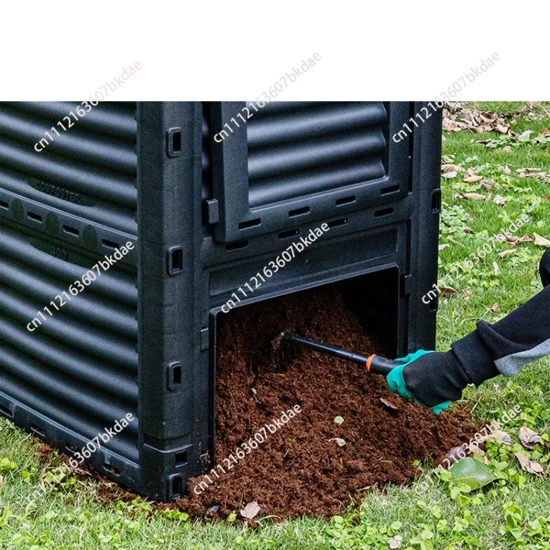 160L Gardening Garden Compost Bucket Tipping Outdoor Garden Fermentation Box Organic Fertilizer Garbage Fallen Leaf Compost Bin